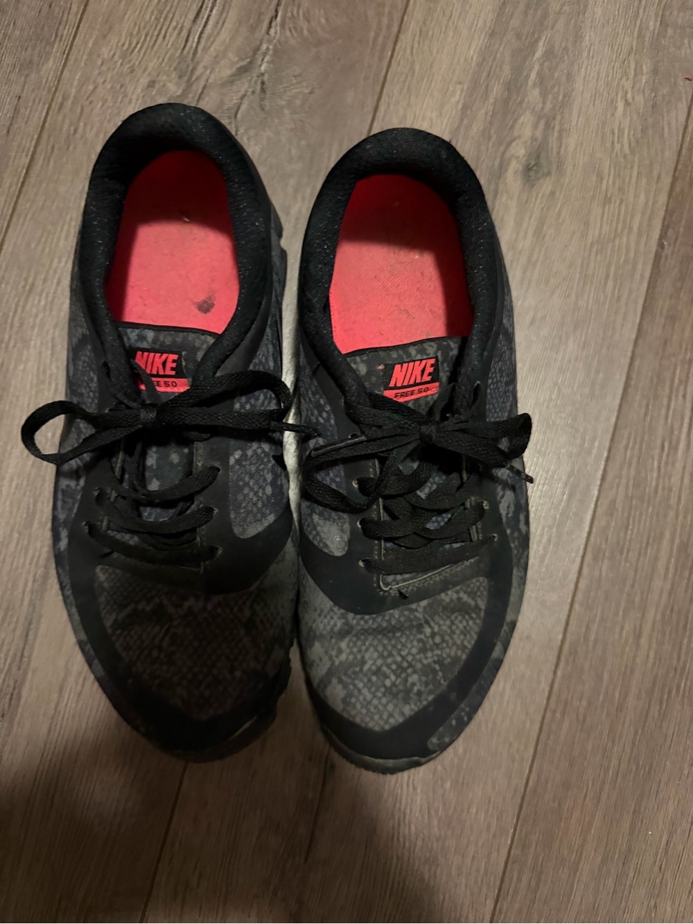 Nike Black Sneakers with Pink Insole